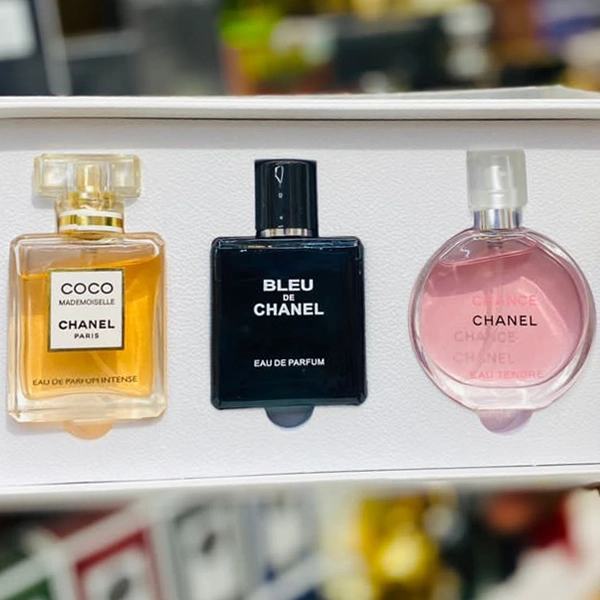 گیفت ست (ست هدیه) عطر ادکلن 3 عددی شنل زنانه 30 میل | Gift set of Chanel cologne women's perfume 30ml